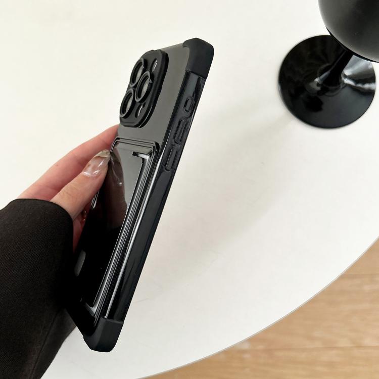 Funda TPU con Ranura para Tarjeta Lateral para iPhone 12 Pro Max (Negra)
