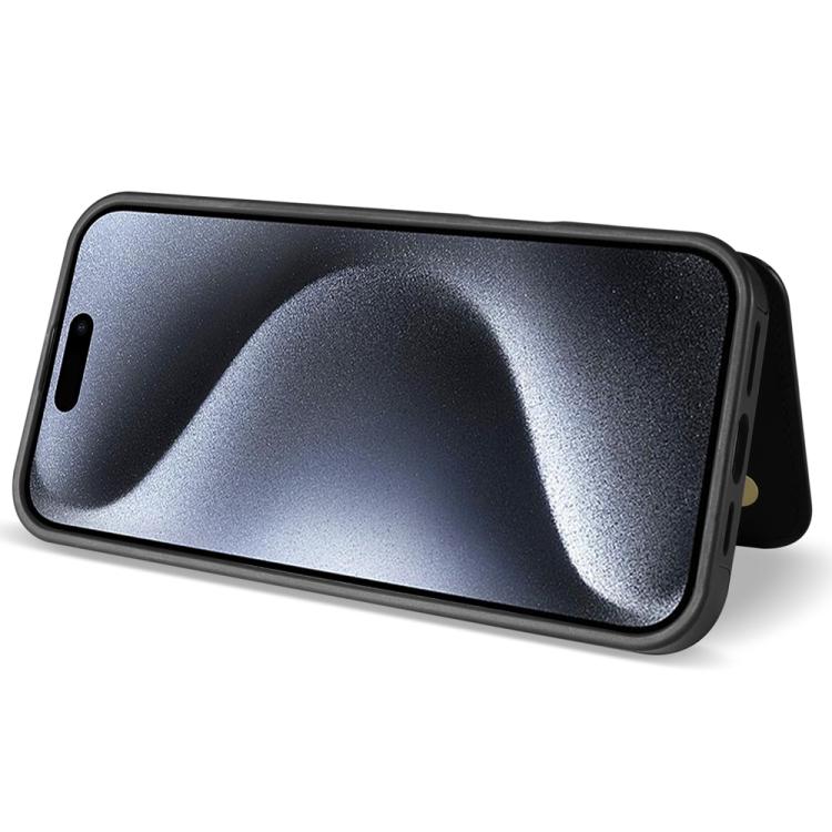 Estuche para Teléfono Rombal para iPhone 11 con Ranuras para Tarjetas y Cordón (Negro)