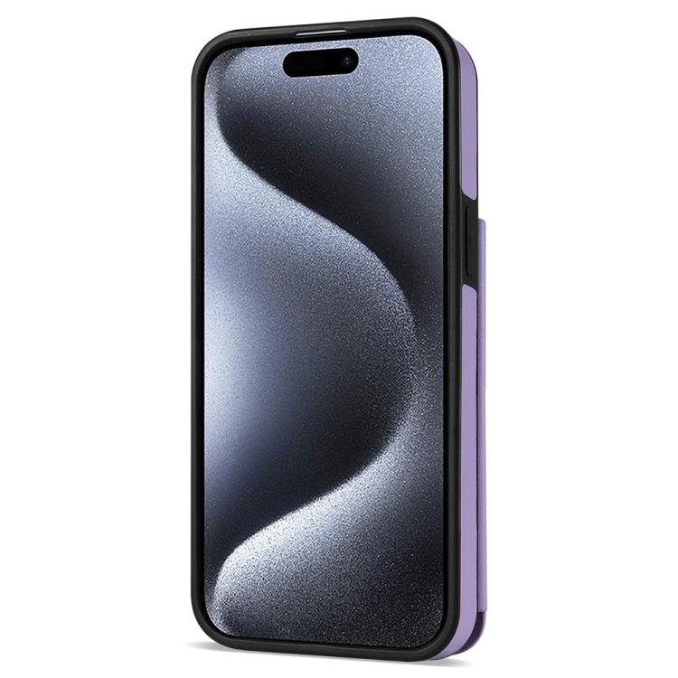 Estuche para Teléfono Rombal iPhone 11 con Ranuras para Tarjetas y Cordón (Morado)