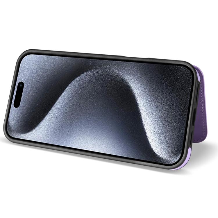 Estuche para Teléfono Rombal iPhone 11 con Ranuras para Tarjetas y Cordón (Morado)