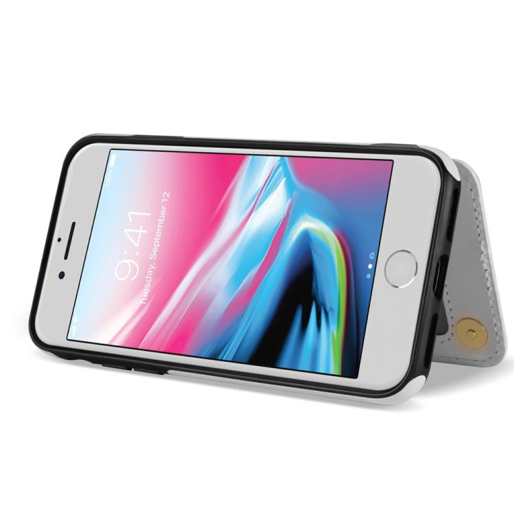 Estuche para Teléfono Rombal para iPhone 8 Plus/7 Plus con Ranuras y Cordón (Blanco)