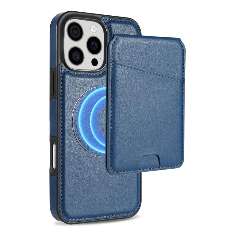 Funda para Teléfono Magsafe con Tarjetero Desmontable iPhone 16 Pro (Azul)
