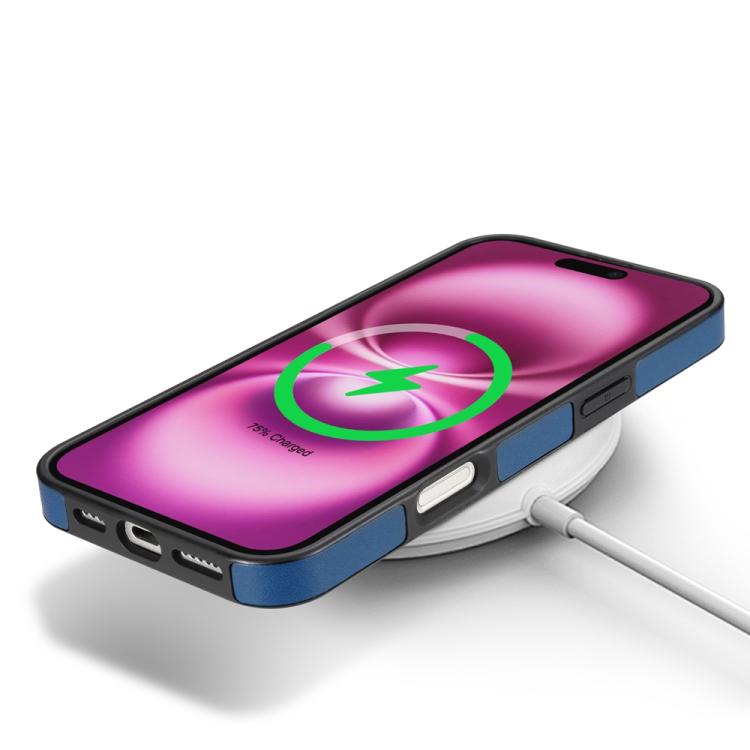 Funda para Teléfono Magsafe iPhone 16 Plus con Tarjetero Desmontable (Azul)