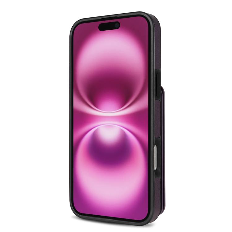 Funda para Teléfono Magsafe iPhone 16 con Tarjetero Desmontable (Morado)