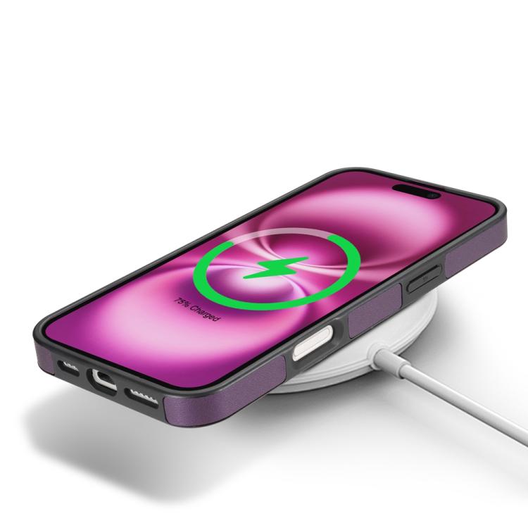 Funda para Teléfono Magsafe iPhone 16 con Tarjetero Desmontable (Morado)