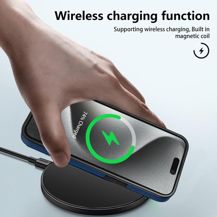 Funda para Teléfono Magsafe iPhone 14 Pro Max con Tarjetero Desmontable (Azul)