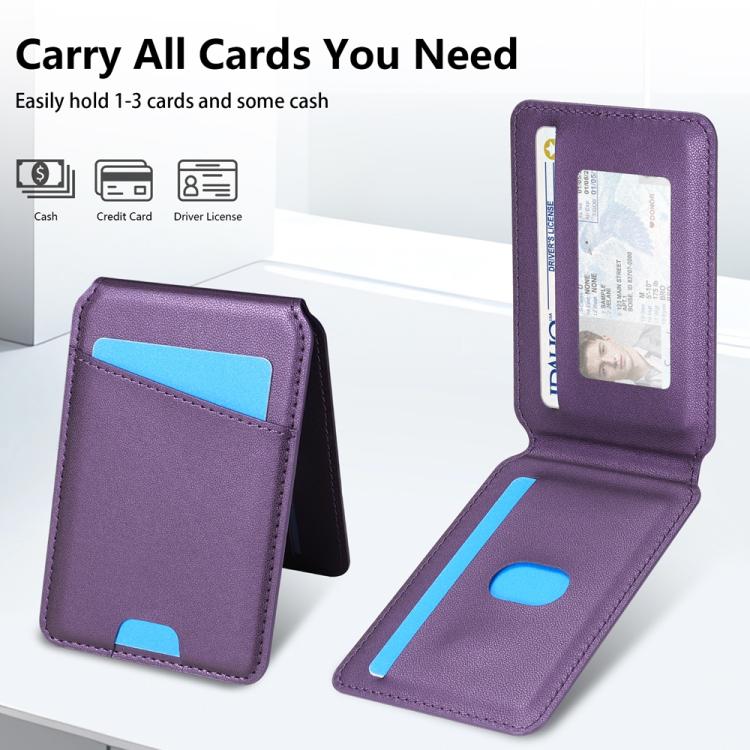 Funda para Teléfono Magsafe iPhone 14 Pro Max con Tarjetero Desmontable (Morado)