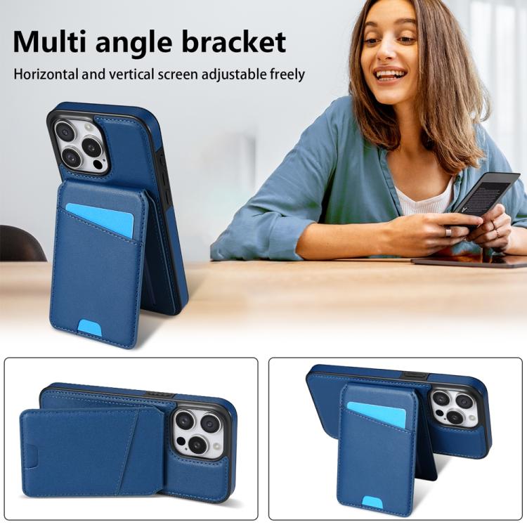 Funda para Teléfono Magsafe iPhone 14 Pro con Tarjetero Desmontable (Azul)