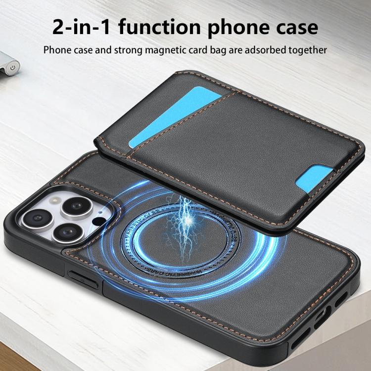 Funda para Teléfono Magsafe iPhone 11 Pro con Tarjetero Desmontable (Negra)