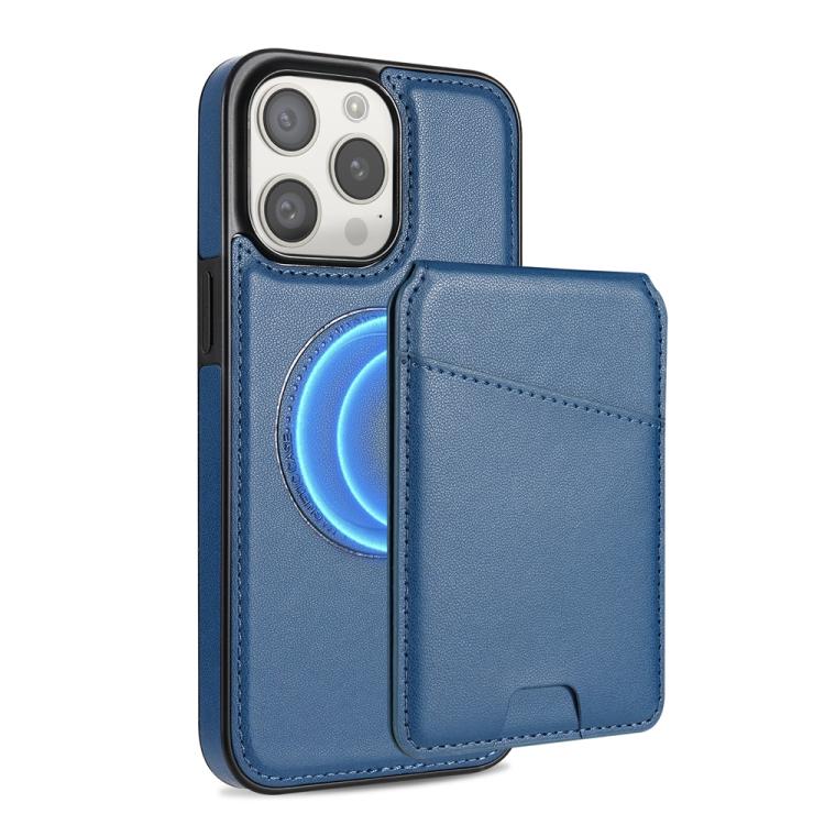 Funda para Teléfono Magsafe iPhone 11 Pro con Tarjetero Desmontable (Azul)