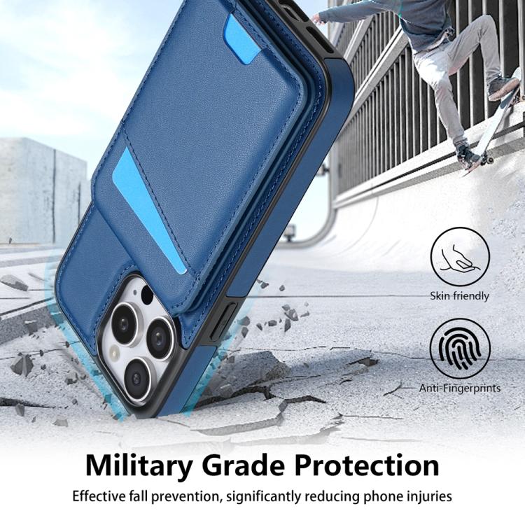 Funda para Teléfono Magsafe iPhone 11 Pro con Tarjetero Desmontable (Azul)