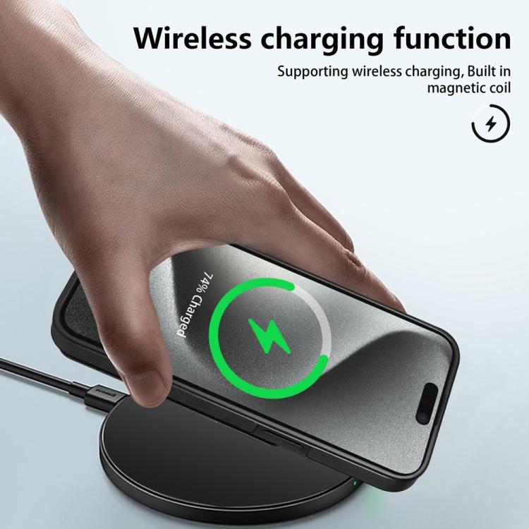 Funda para teléfono Magsafe iPhone 11 Pro Max con tarjetero desmontable (Negra)