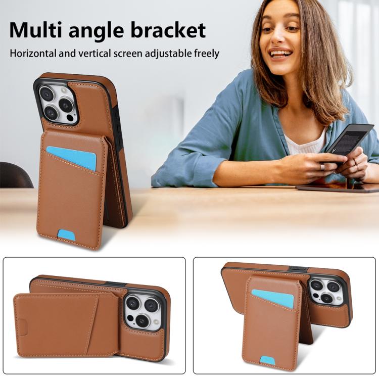 Funda para Teléfono Magsafe iPhone 11 Pro Max con Tarjetero Desmontable (Marrón)