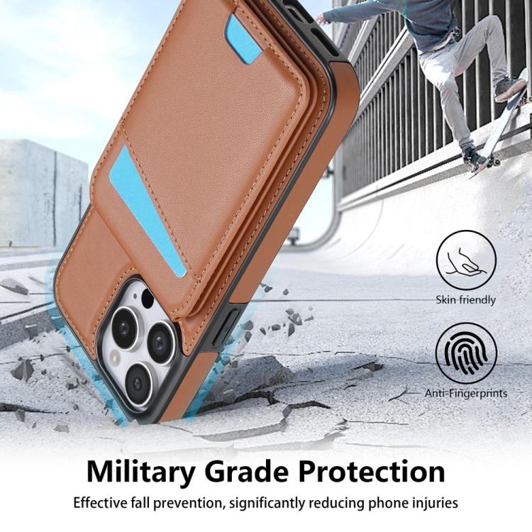 Funda para Teléfono Magsafe iPhone 11 Pro Max con Tarjetero Desmontable (Marrón)