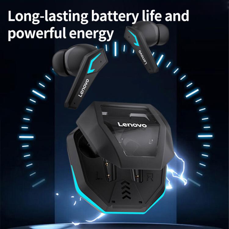 Auriculares inalámbricos Lenovo Tc102 Ai reducción de ruido para juegos Bluetooth 5.4 (Negro)