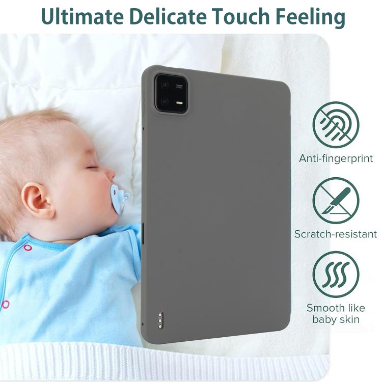 Funda de TPU para Tableta con Spray de Aceite y Agradable para la Piel para Redmi Pad Pro (Gris)