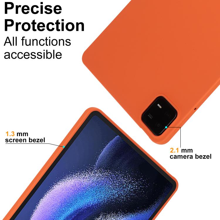 Funda para Tableta de TPU Respetuosa con la Piel con Aceite En Aerosol para Redmi Pad Se 4G de 8,7 Pulgadas (Naranja)