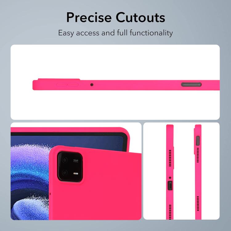Funda para Tableta de TPU con Protección para la Piel y con Pulverizador de Aceite de 8,7 Pulgadas para Redmi Pad Se 4G (Rosa Roja)