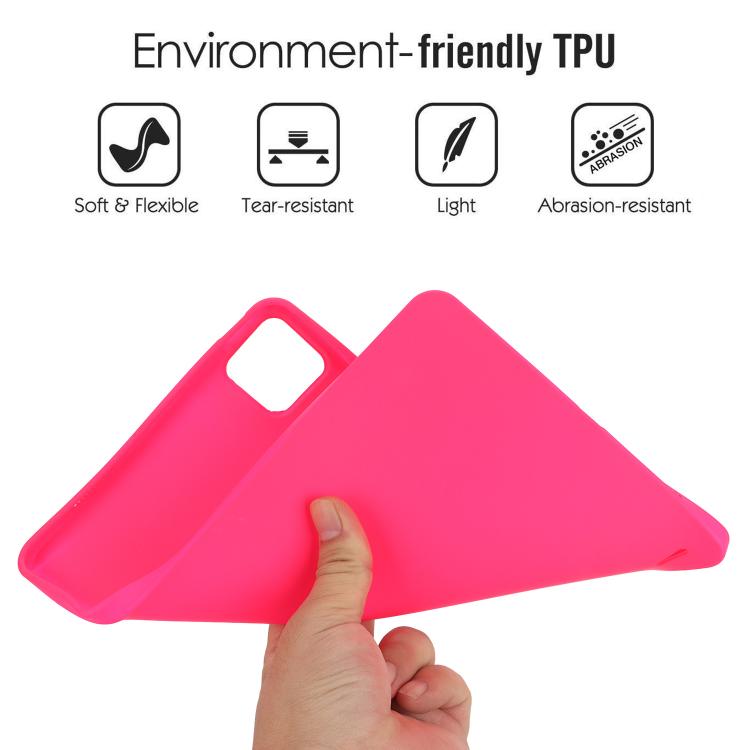 Funda para Tableta de TPU con Protección para la Piel y con Pulverizador de Aceite de 8,7 Pulgadas para Redmi Pad Se 4G (Rosa Roja)