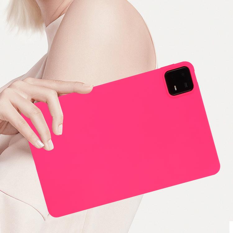 Funda para Tableta de TPU con Protección para la Piel y con Pulverizador de Aceite de 8,7 Pulgadas para Redmi Pad Se 4G (Rosa Roja)