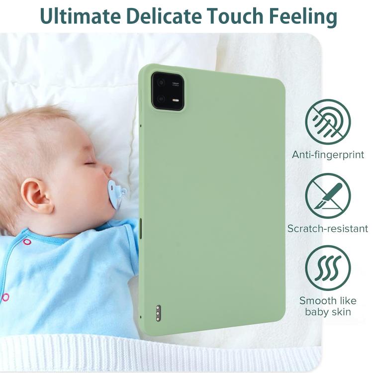 Funda para Tableta de TPU con Revestimiento En Aerosol de Aceite y Agradable para la Piel para Redmi Pad Se 4G de 8,7 Pulgadas (Verde Matcha)