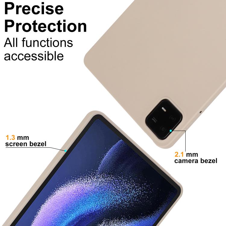 Funda para Tableta de TPU con Pulverizador de Aceite y Agradable para la Piel para Redmi Pad Se 4G de 8,7 Pulgadas (Blanca)