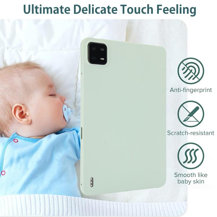Funda de TPU para Tableta con Spray de Aceite y Agradable para la Piel para Xiaomi Pad 7 (Verde Menta)