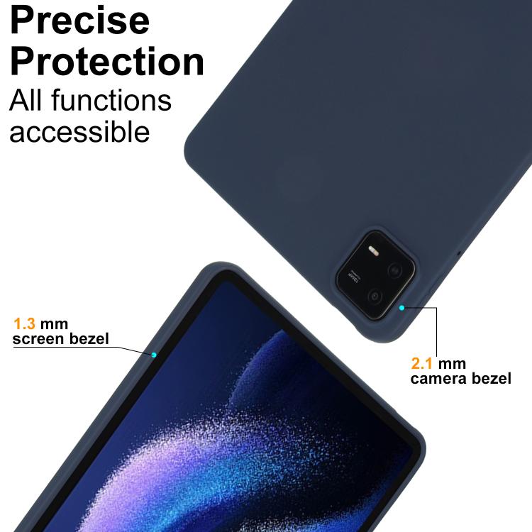 Funda de TPU para Tableta con Pulverizador de Aceite y Agradable para la Piel para Xiaomi Pad 7 (Azul Real)