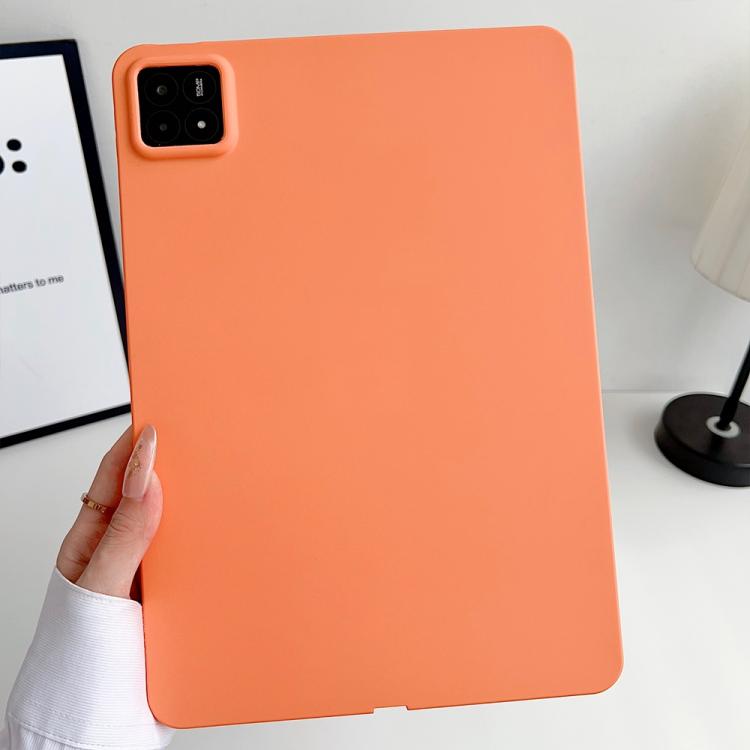 Funda de TPU para Tableta con Spray de Aceite y Agradable para la Piel para Xiaomi Pad 7 (Naranja)