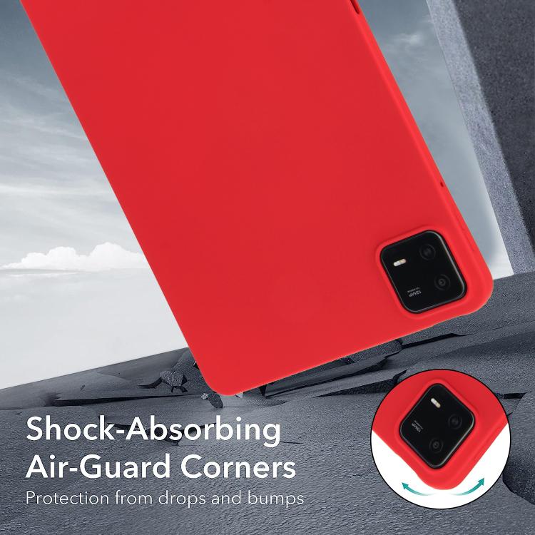 Funda de TPU para Tableta con Pulverizador de Aceite y Agradable para la Piel para Xiaomi Pad 7 (Roja)