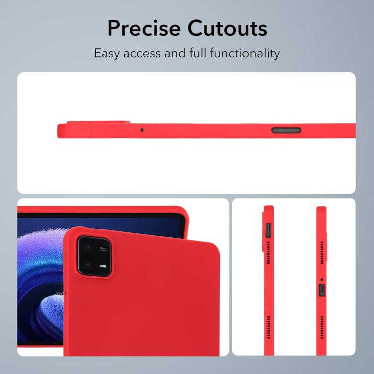 Funda de TPU para Tableta con Pulverizador de Aceite y Agradable para la Piel para Xiaomi Pad 7 (Roja)