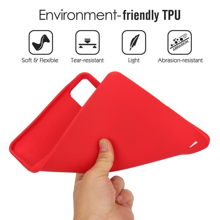 Funda de TPU para Tableta con Pulverizador de Aceite y Agradable para la Piel para Xiaomi Pad 7 (Roja)