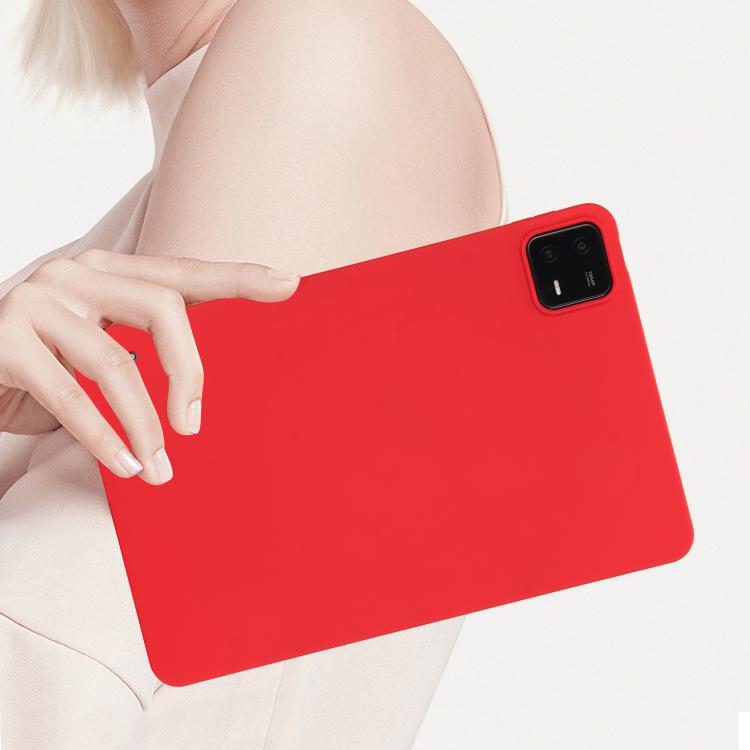 Funda de TPU para Tableta con Pulverizador de Aceite y Agradable para la Piel para Xiaomi Pad 7 (Roja)