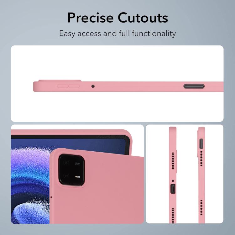 Funda de TPU para Tableta con Pulverizador de Aceite y Agradable para la Piel para Xiaomi Pad 7 (Rosa)