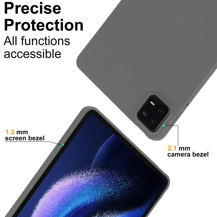 Funda de TPU para Tableta con Spray de Aceite y Agradable para la Piel para Xiaomi Pad 7 (Gris)
