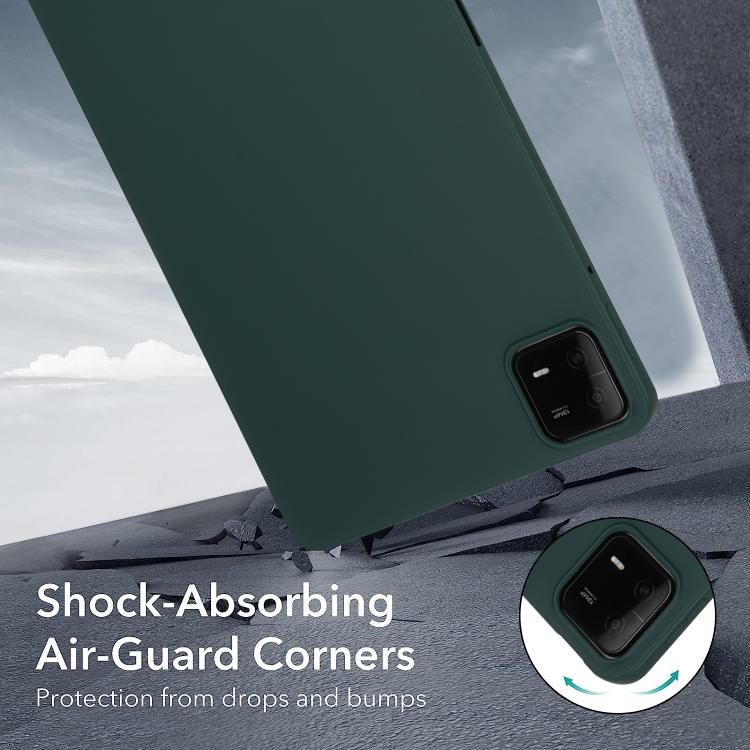 Funda de TPU para Tableta con Pulverizador de Aceite y Agradable para la Piel para Xiaomi Pad 7 (Verde Oscuro)