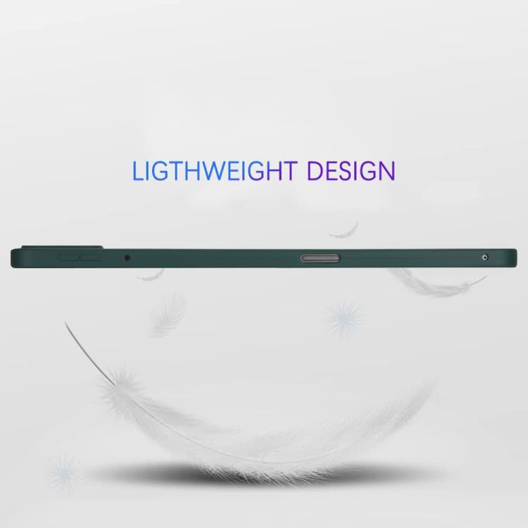 Funda de TPU para Tableta con Pulverizador de Aceite y Agradable para la Piel para Xiaomi Pad 7 (Verde Oscuro)