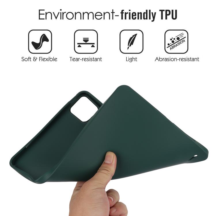 Funda de TPU para Tableta con Pulverizador de Aceite y Agradable para la Piel para Xiaomi Pad 7 (Verde Oscuro)