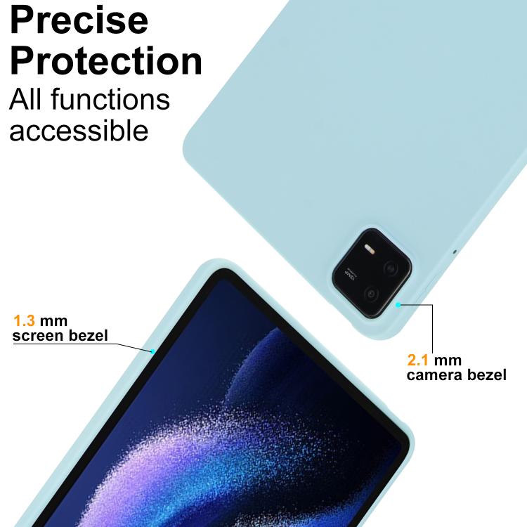 Funda de TPU para Tableta con Pulverizador de Aceite y Agradable para la Piel para Xiaomi Pad 7 (Azul)