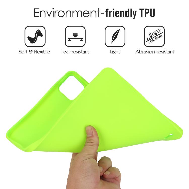 Funda de TPU para Tableta con Pulverizador de Aceite y Agradable para la Piel para Xiaomi Pad 7 (Verde Fluorescente)