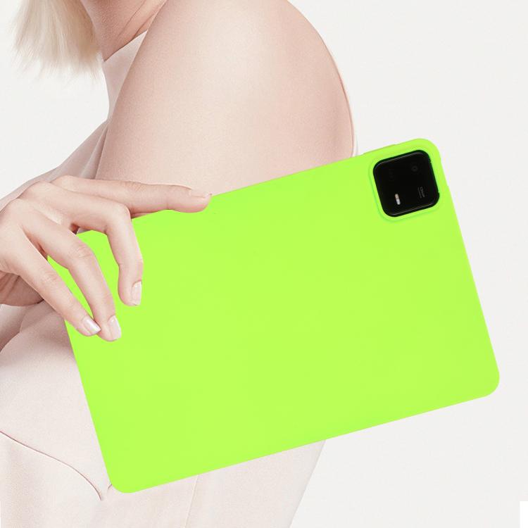 Funda de TPU para Tableta con Pulverizador de Aceite y Agradable para la Piel para Xiaomi Pad 7 (Verde Fluorescente)