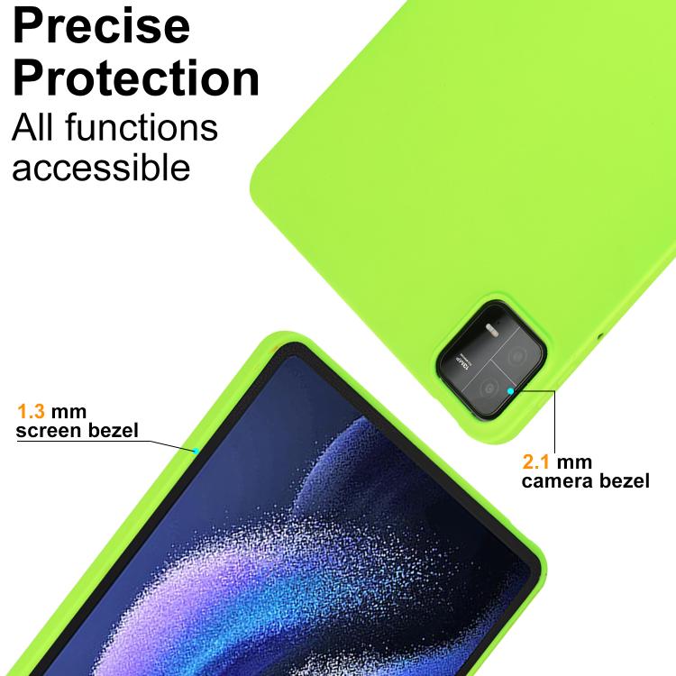 Funda de TPU para Tableta con Pulverizador de Aceite y Agradable para la Piel para Xiaomi Pad 7 (Verde Fluorescente)