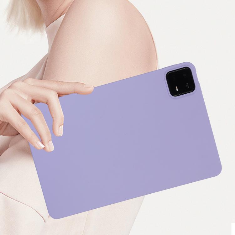 Funda de TPU para Tableta con Pulverizador de Aceite y Agradable para la Piel para Xiaomi Pad 7 (Morado)
