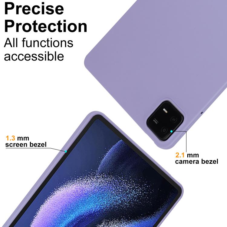 Funda de TPU para Tableta con Pulverizador de Aceite y Agradable para la Piel para Xiaomi Pad 7 (Morado)