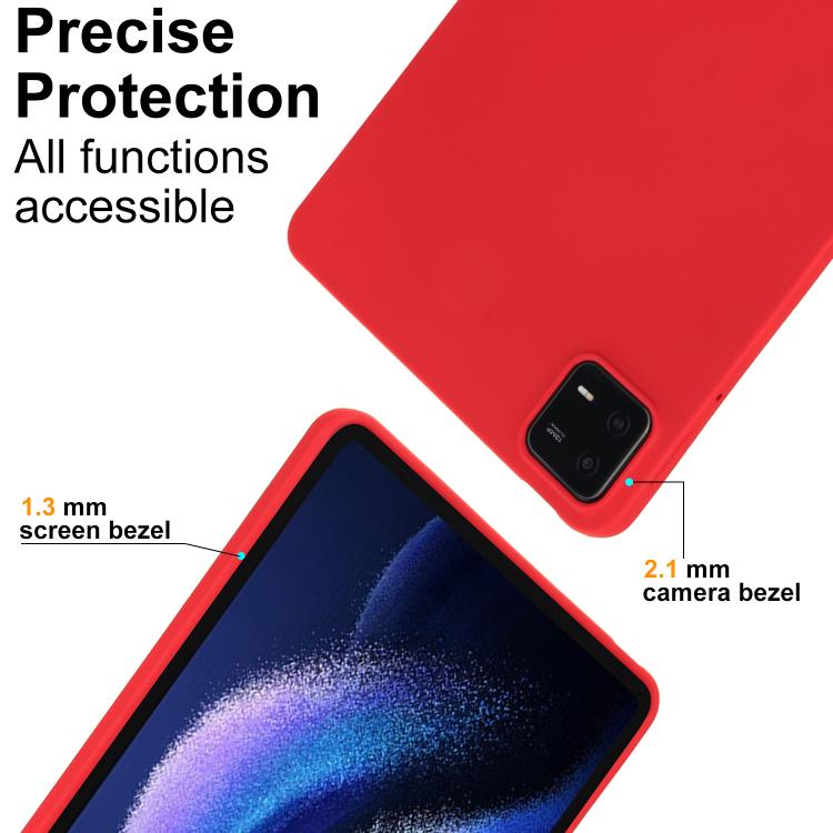 Funda de TPU para Tableta con Spray de Aceite y Agradable para la Piel para Xiaomi Pad 7 Pro (Roja)