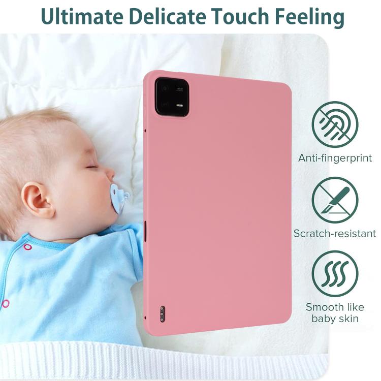 Funda de TPU para Tableta con Spray de Aceite y Agradable para la Piel para Xiaomi Pad 7 Pro (Rosa)