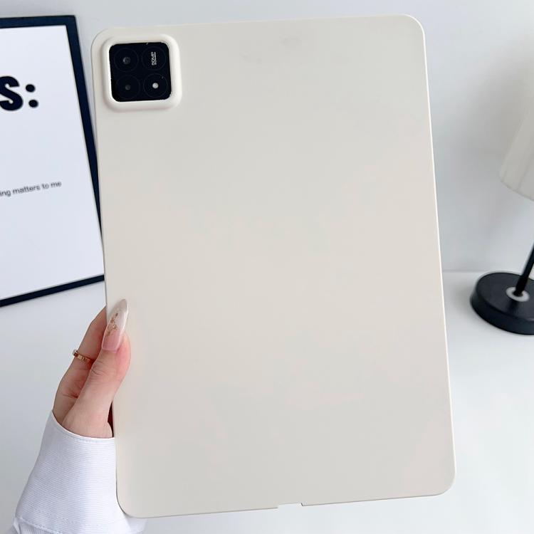 Funda de TPU para Tableta con Pulverizador de Aceite y Agradable para la Piel para Xiaomi Pad 7 Pro (Blanca)