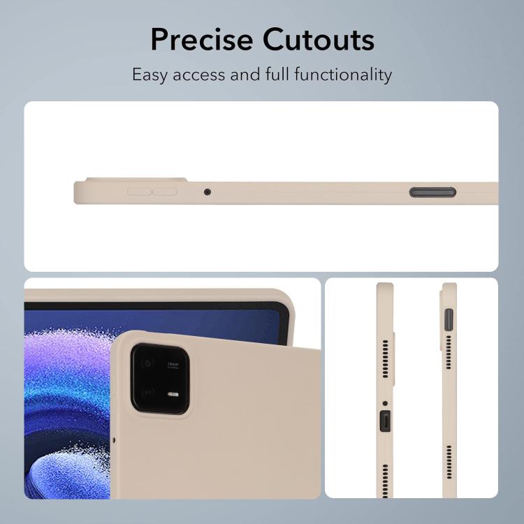 Funda de TPU para Tableta con Pulverizador de Aceite y Agradable para la Piel para Xiaomi Pad 7 Pro (Blanca)
