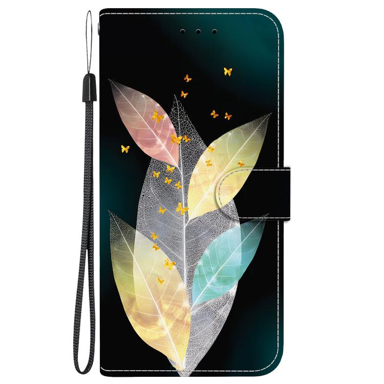 Funda de Cuero OnePlus Ace 2V 5G y Nord 3 con Dibujo de Colores y Textura de Cristal (Hojas de Colores)