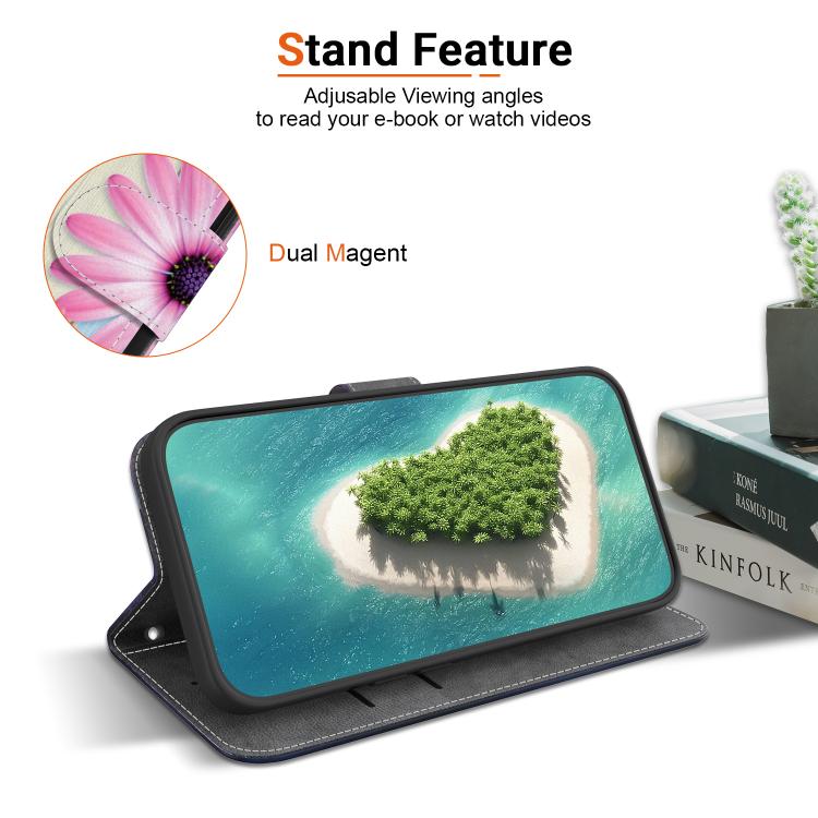 Funda de Cuero con Dibujo y Textura de Cristal para OnePlus Ace 2V 5G y Nord 3 (Girasoles)